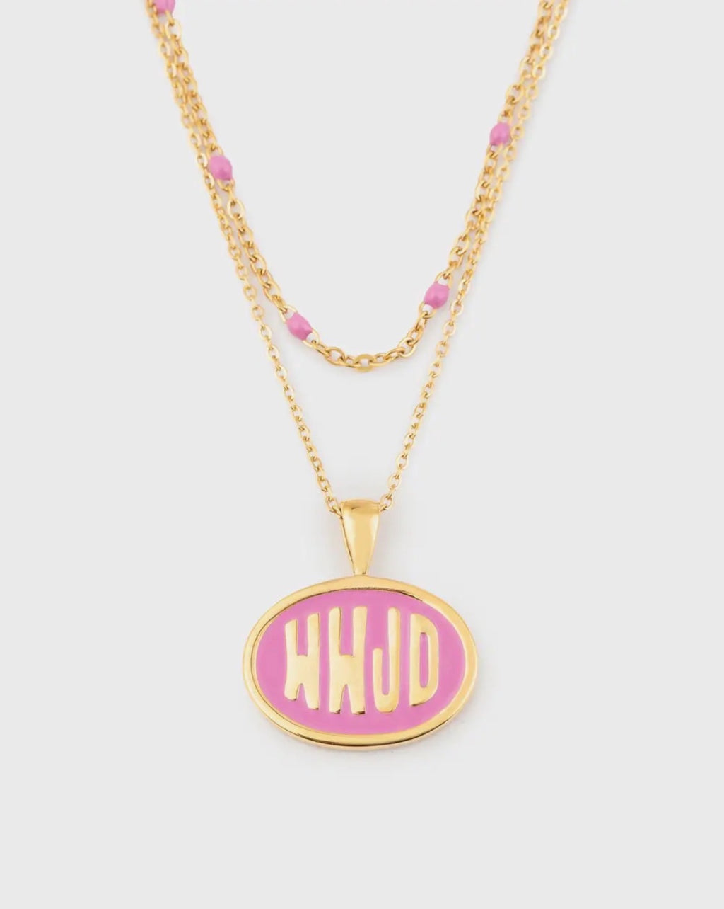 Pink Wwjd Necklace set