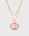 Pink Wwjd Necklace set