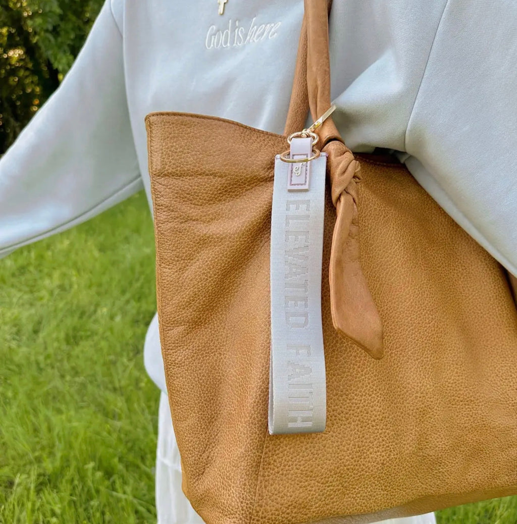 Lavender oversized elevated Faith keychain
