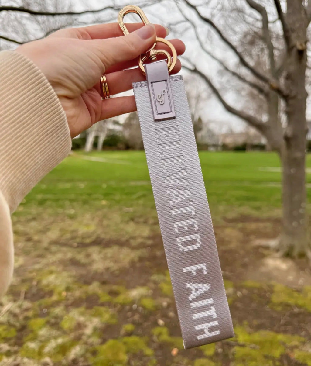 Lavender oversized elevated Faith keychain