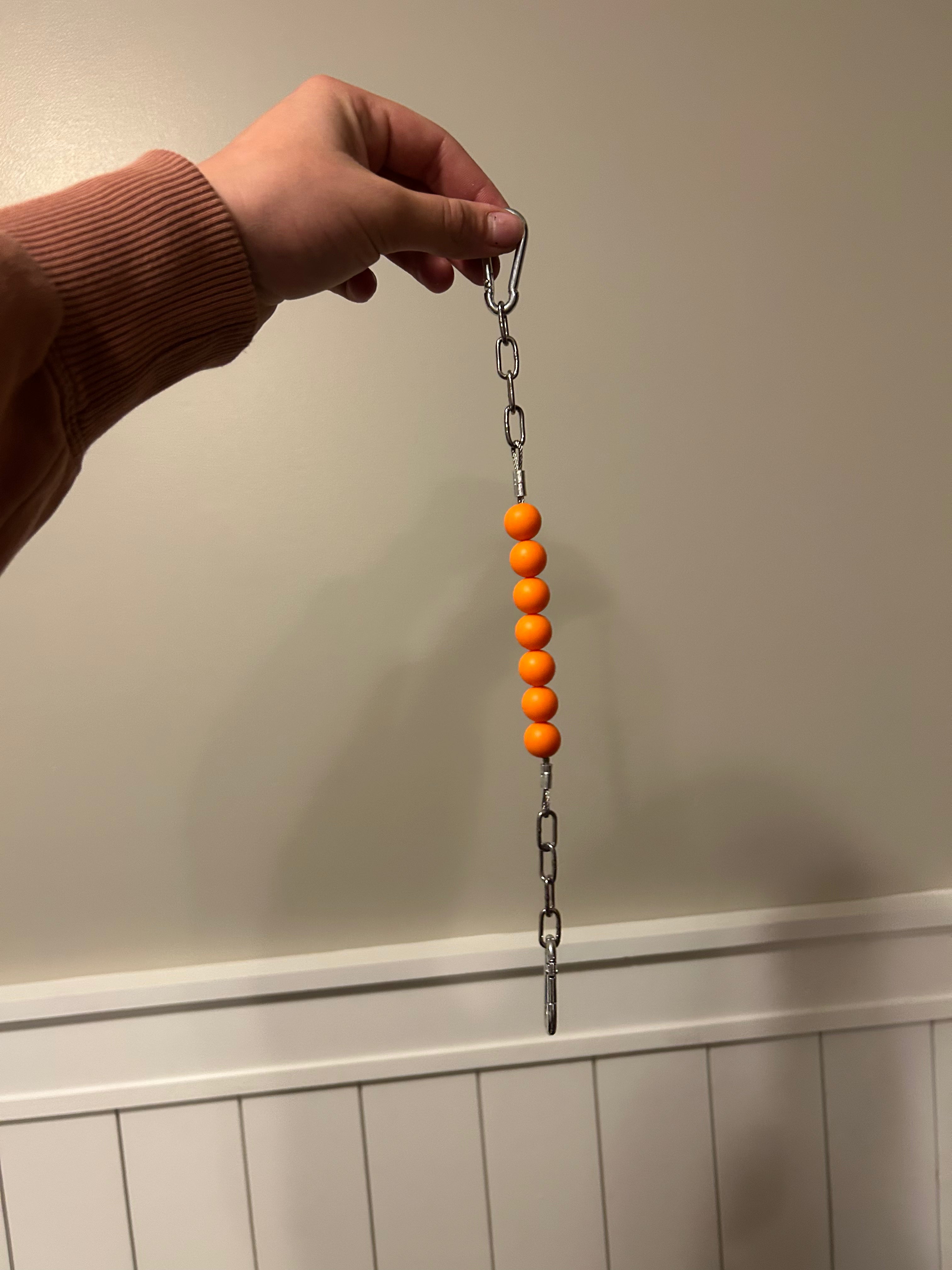 Orange Curb Chain