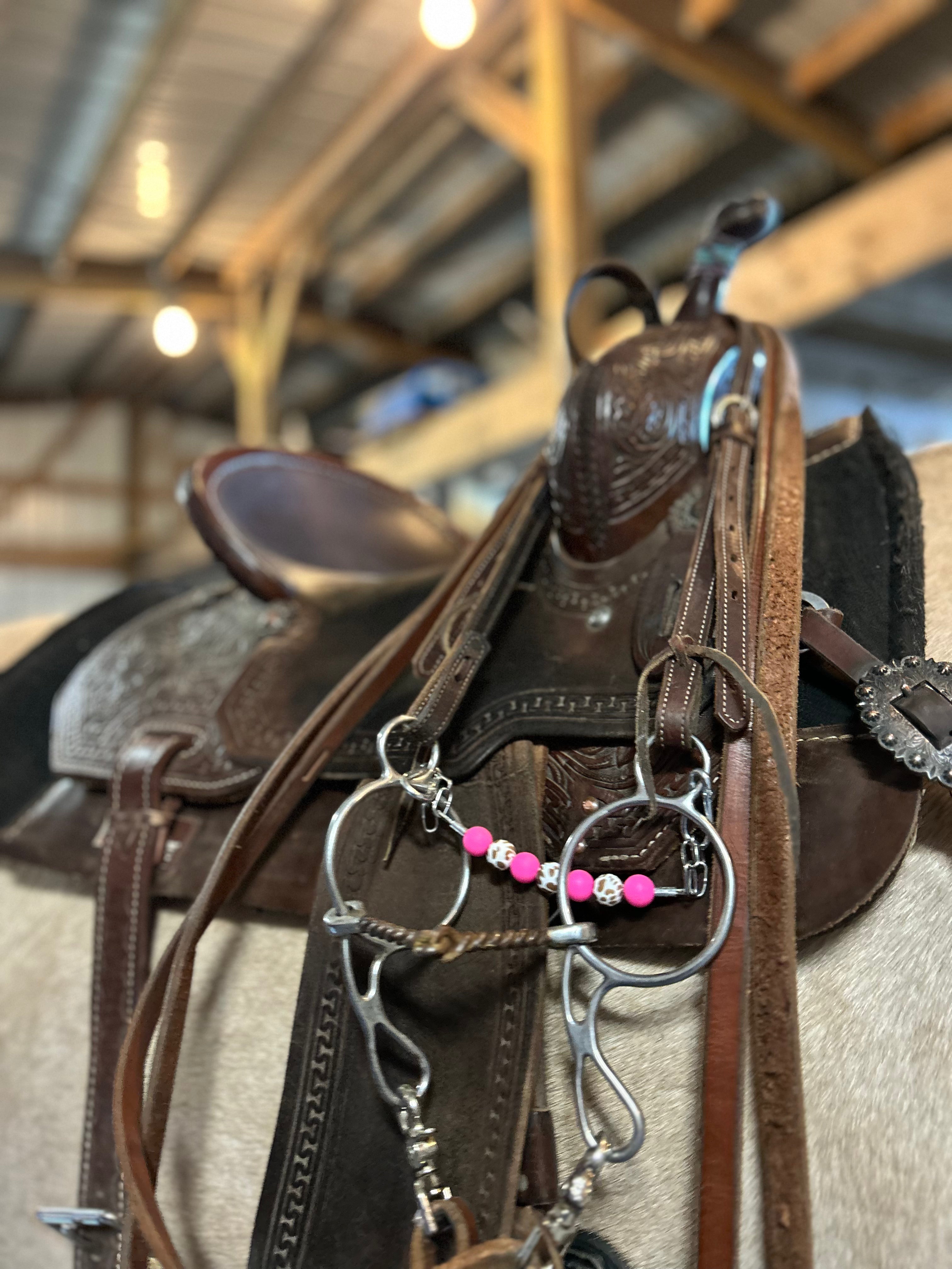 Hot Pink/Cow Print Curb Chain