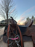 Hot Pink/Cow Print Curb Chain