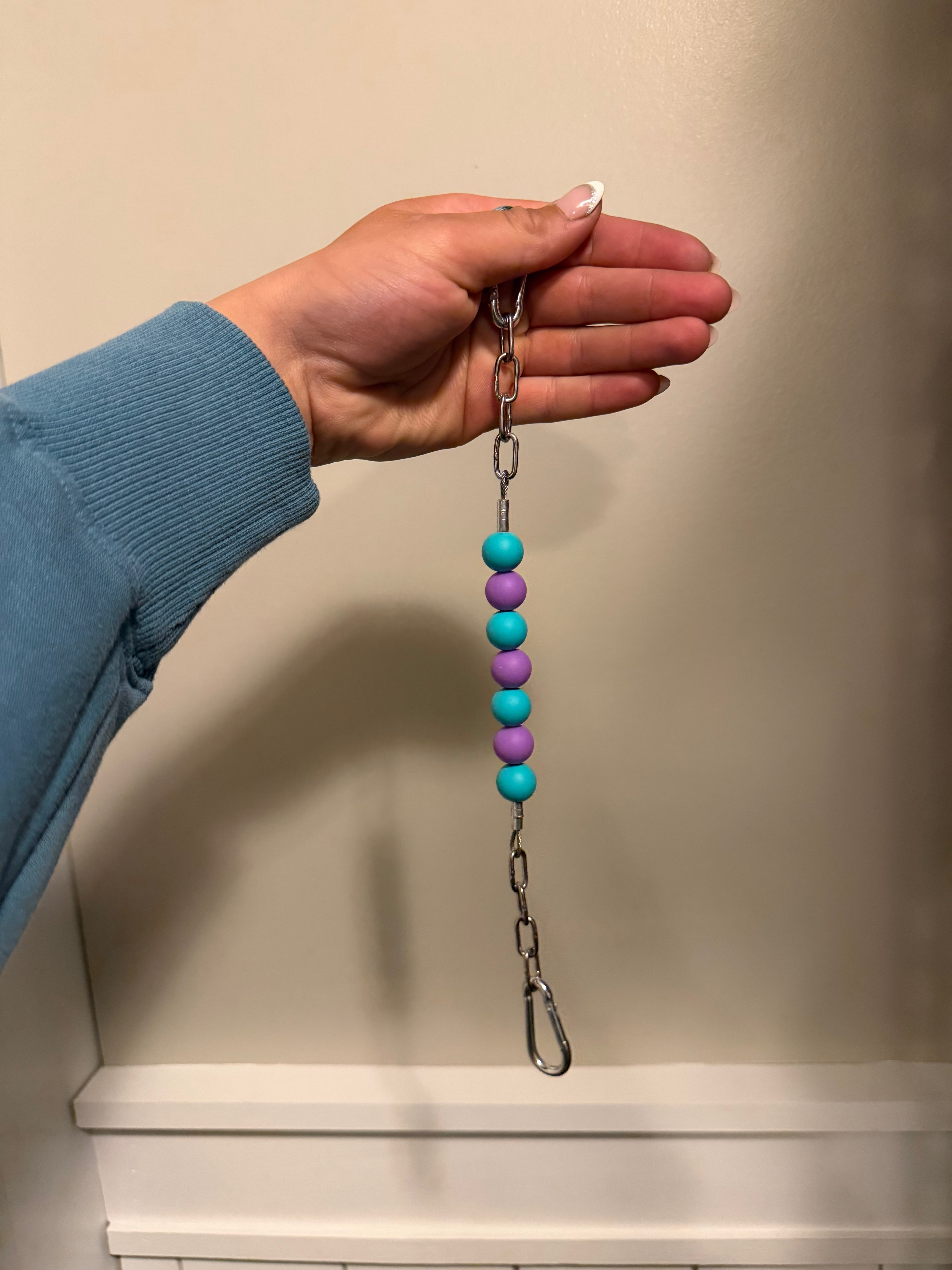 Purple/Teal Curb Chain