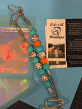 Orange/Teal/Cow Print Curb Chains