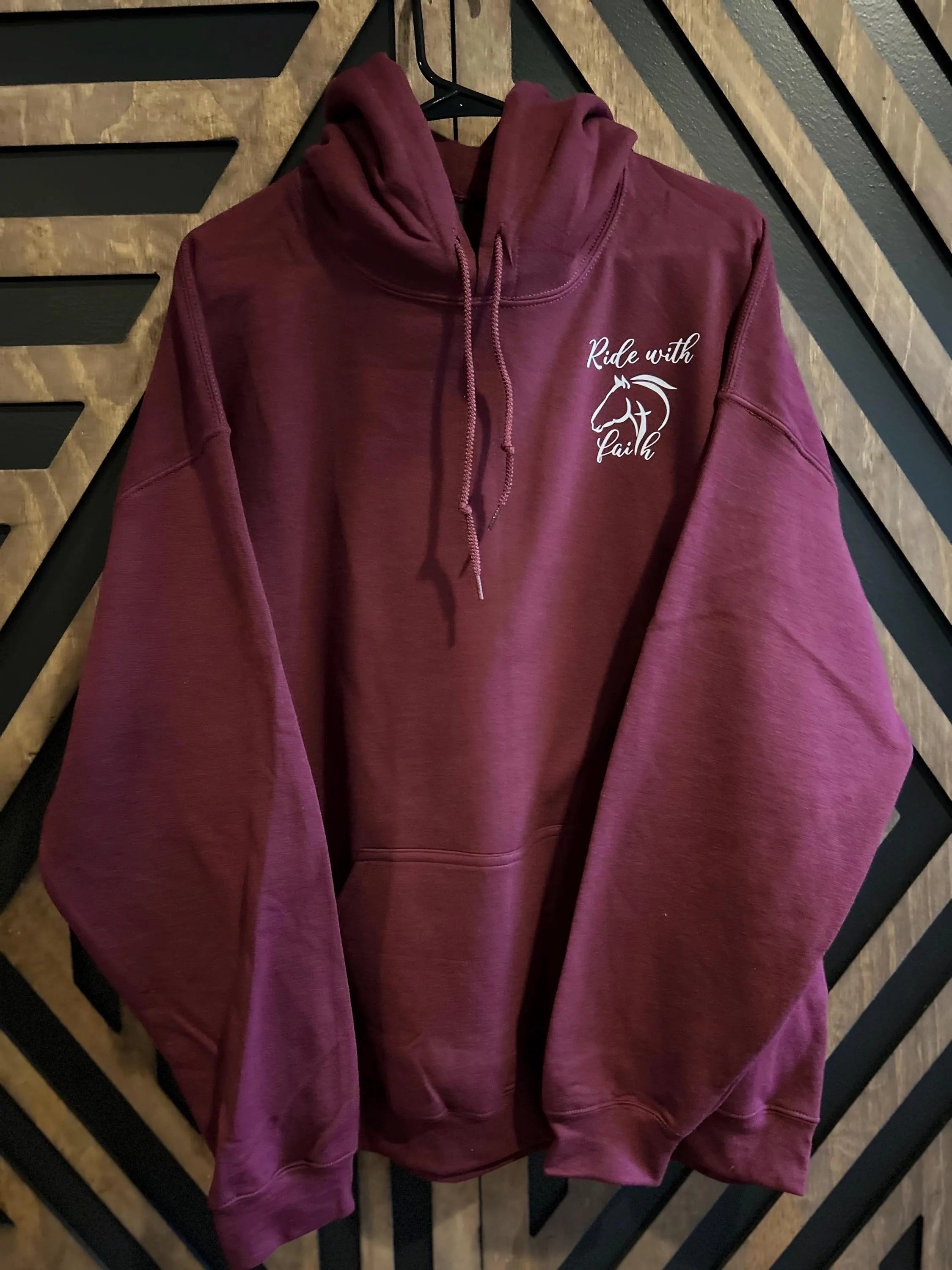 Ride With Faith Maroon Sweatshirt